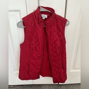 Deep red vest